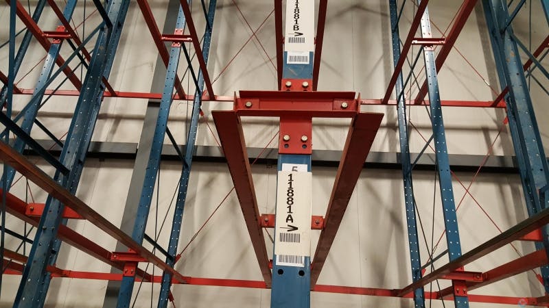 Drive-In Racks For Sale: 3 Deep drive in, floor + 2/3 levels, 130 Bays, 1,200 pallet positions, 26' uprights In null - image 3