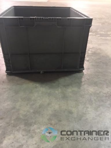 Stacking Totes For Sale: 24x22x11 Used Hand Held Totes Smooth Bottom Grey In Mississippi - image 2