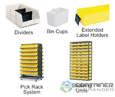 Organizer Bins For Sale: New 18x6x4 Hopper Front Shelf Storage Bins with Optional Shelving In Ohio - image 2