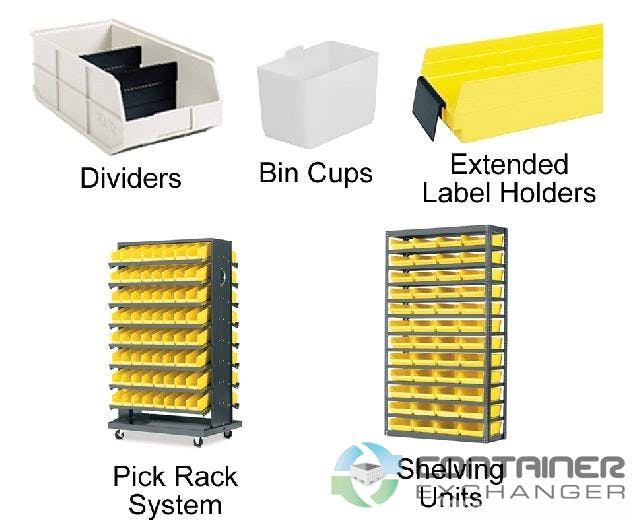 Organizer Bins For Sale: New 24x7x4 Hopper Front Shelf Storage Bins with Optional Shelving In Ohio - image 2