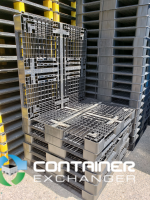 Plastic Pallets For Sale: Used 43x43 Stacking Pallets for Export with Mesh Deck and Runners In Ontario - image 1