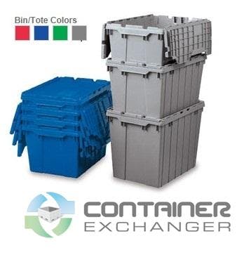 Stack & Nest Totes For Sale: NEW 21.5x15x12.5 Stack & Nest Totes- Attached Lid In Ohio - image 2