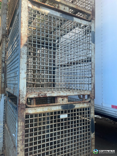 Wire Baskets For Sale: Used 54x44x49 ZE-21 Style Rigid Wire Baskets with Two Drop Gates In Michigan - image 1