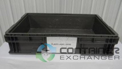 Stacking Totes For Sale: Used 24x15x5 Stacking Totes Dark Gray In Indiana - image 1