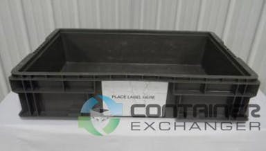 Stacking Totes For Sale: Used 24x15x5 Stacking Totes Dark Gray In Indiana - image 1