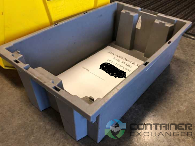 Organizer Bins For Sale: Used AKRO-MILS NEST & STACK TOTE 35180 In Texas - image 1
