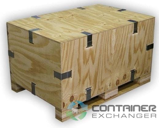 Wooden Shipping Crates for Sale in Bulk For Sale: New 46x30x23 Collapsible Wood Crates In South Carolina - image 1