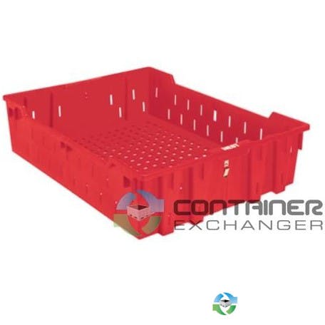 Food Totes & Trays For Sale: Red 28x22x07 Bakery Trays Small Min Order Stackable and Nestable- Available immediately Minnesota In Minnesota - image 1
