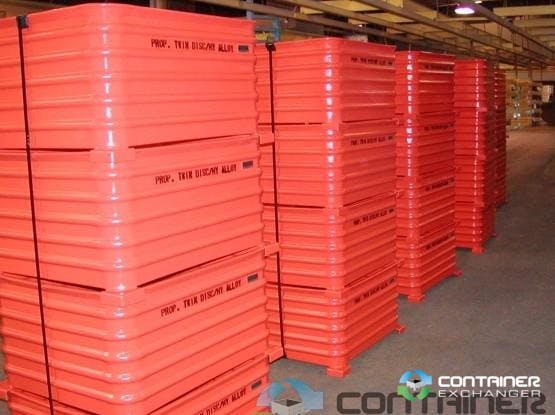 Metal Bins For Sale: New Heavy Duty 38x32x23 Corrugated Metal Bins Stackable In Wisconsin - image 3