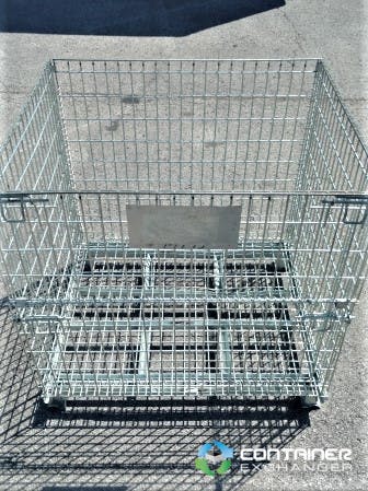 Wire Baskets For Sale: Used 43x39x41 (Outside Dimensions) Collapsible Wire Basket with drop gate (Price listed is for less than 50 pieces) In Tennessee - image 3