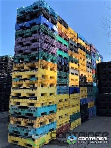 Pallet Containers For Sale: Used 45x48x25 Collapsible Bulk Containers with Drop Doors Mixed Colors Ohio In Ohio - image 2