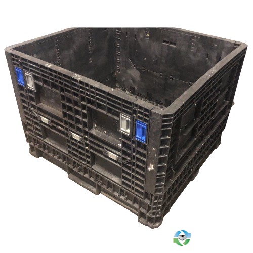 Pallet Containers For Sale: Used  45x48x34 Collapsible Bulk Containers with Drop Doors Black and Mixed Colors Michigan In Michigan - image 1