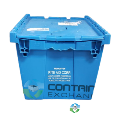 Stack & Nest Totes For Sale: Used Flip Top Totes 22x15x12 Blue Rhode Island In Rhode Island - image 1