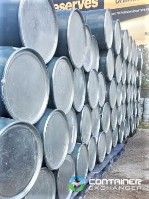 Drums For Sale: Used 55 Gallon Metal Drums Food Grade with Removable lid In Texas - image 1