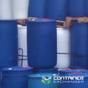 Drums For Sale: Used 55 Gal Food Grade Plastic Drums Closed Top Blue California In California - image 2