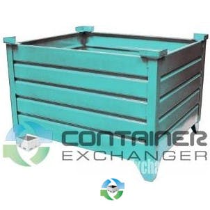 Metal Bins For Sale: NEW 25.5x25.5x24 Corrugated Solid Sided Metal Bulk Containers Wisconsin In Wisconsin - image 1