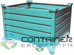 Metal Bins For Sale: NEW 25.5x25.5x24 Corrugated Solid Sided Metal Bulk Containers Wisconsin In Wisconsin - image 2
