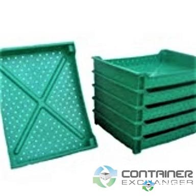 Food Totes & Trays For Sale: New 23.5x18x4 Green Berry Trays- Stackable British Columbia In British Columbia - image 2