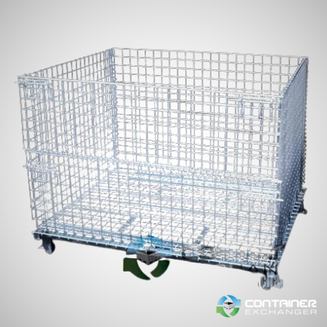 Wire Baskets For Sale: New 48x40x42 XL Wire Basket Stackable Collapsible Illinois In Pennsylvania - image 1