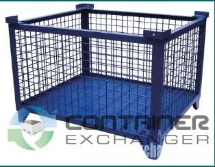Wire Baskets For Sale: NEW 43.5x43.5x30 (42x42x24 internal dimensions) Wire Mesh Bulk Containers w. Optional Doors or Lugs In Wisconsin - image 1