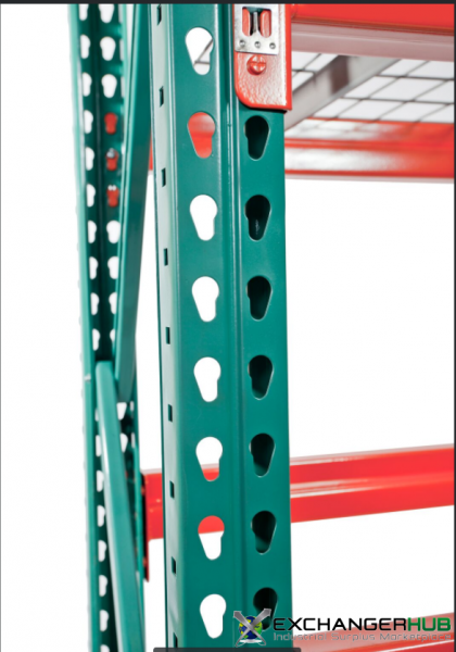 Uprights For Sale: New Pallet Rack Uprights: 42 x 288 x 3 with 8x5 Base Plate; Teardrop Style In South Carolina - image 2