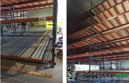 Pallet Racks For Sale: Used Structural Racks, good for furniture, carpet: 60" deep x 28', 78" deep x 28', C4" x 144" Beams & Pallet Supports In New Jersey - image 1