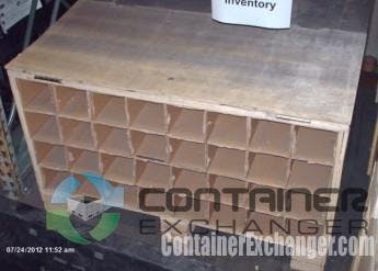 Wood Crates For Sale: Used 49x43x23 Wooden Organizer Units with Cardboard Dividers In Michigan - image 1