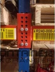 Pallet Racks For Sale: Used 36\" Deep x 32\' Tall C3 Structural Uprights, Seismic footplate, 108\" C4 Beams and Pallet Supports In South Carolina - image 1