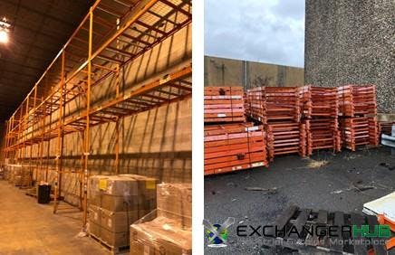 Pallet Racks For Sale: Used Pallet Racks - Lock Rack - Down and Ready for Sale - 100 pcs, 42" deep x 21' Uprights + 400 Beams, C4 x 93" with bed supports In New Jersey - image 2